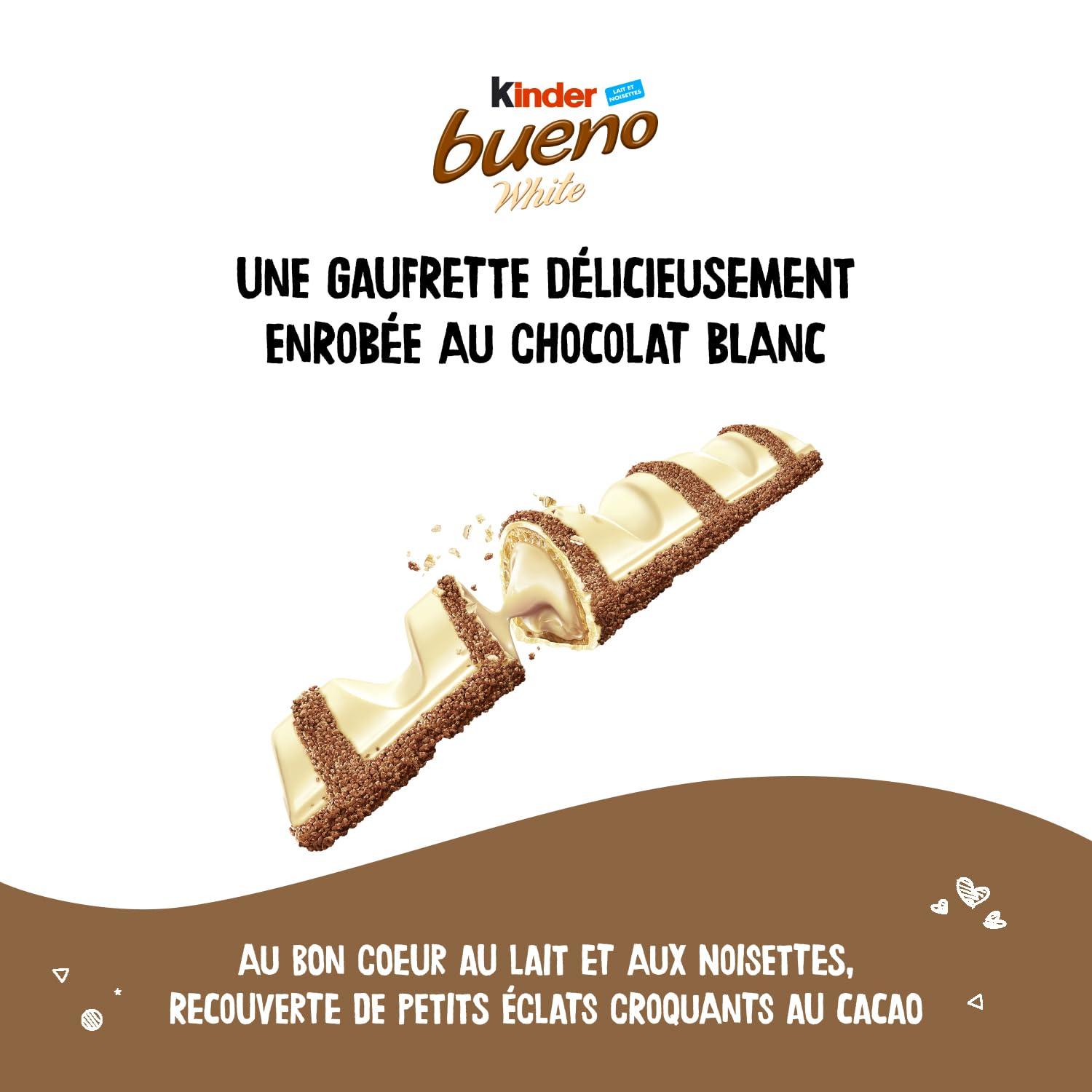 Kinder Bueno Kinder Bueno White Chocolate with Hazelnut (Pack of 3)*39g