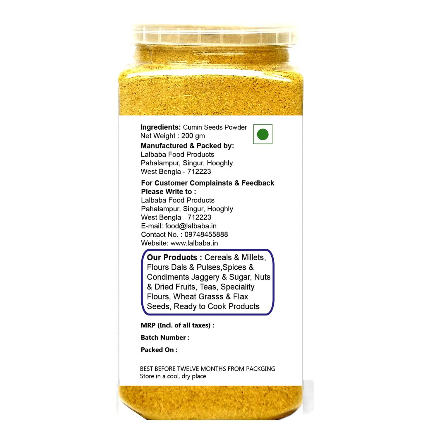 Lalbaba Lalbaba Shahi Jeera Masala Powder Powder (Cumin) 200 g