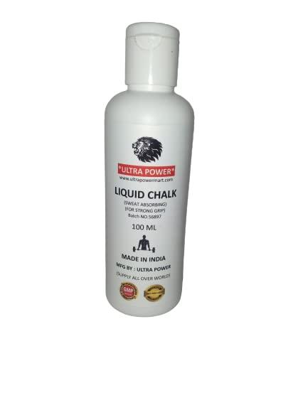 Ultra Power Liquid chalk, Liquid Chalk for Superior Grip and Sweat-Free Hands for Weightlifting, Bodybuilding, Calisthenics, Gym, Rock Climbing,Crossfit , Gymnastics, powerlifting, sportsmen, bedminton and others