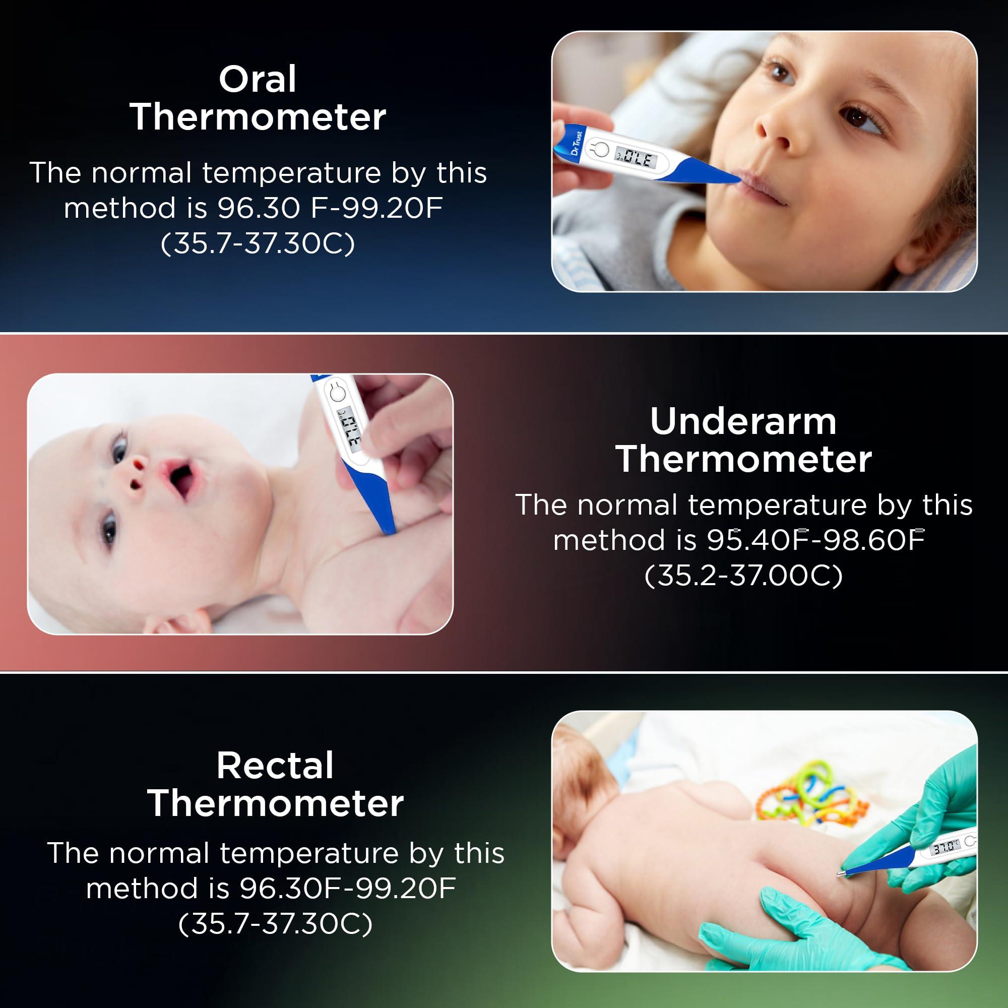 Dr Trust Dr Trust Waterproof Flexible Tip Digital Thermometer(White)-604 (White)