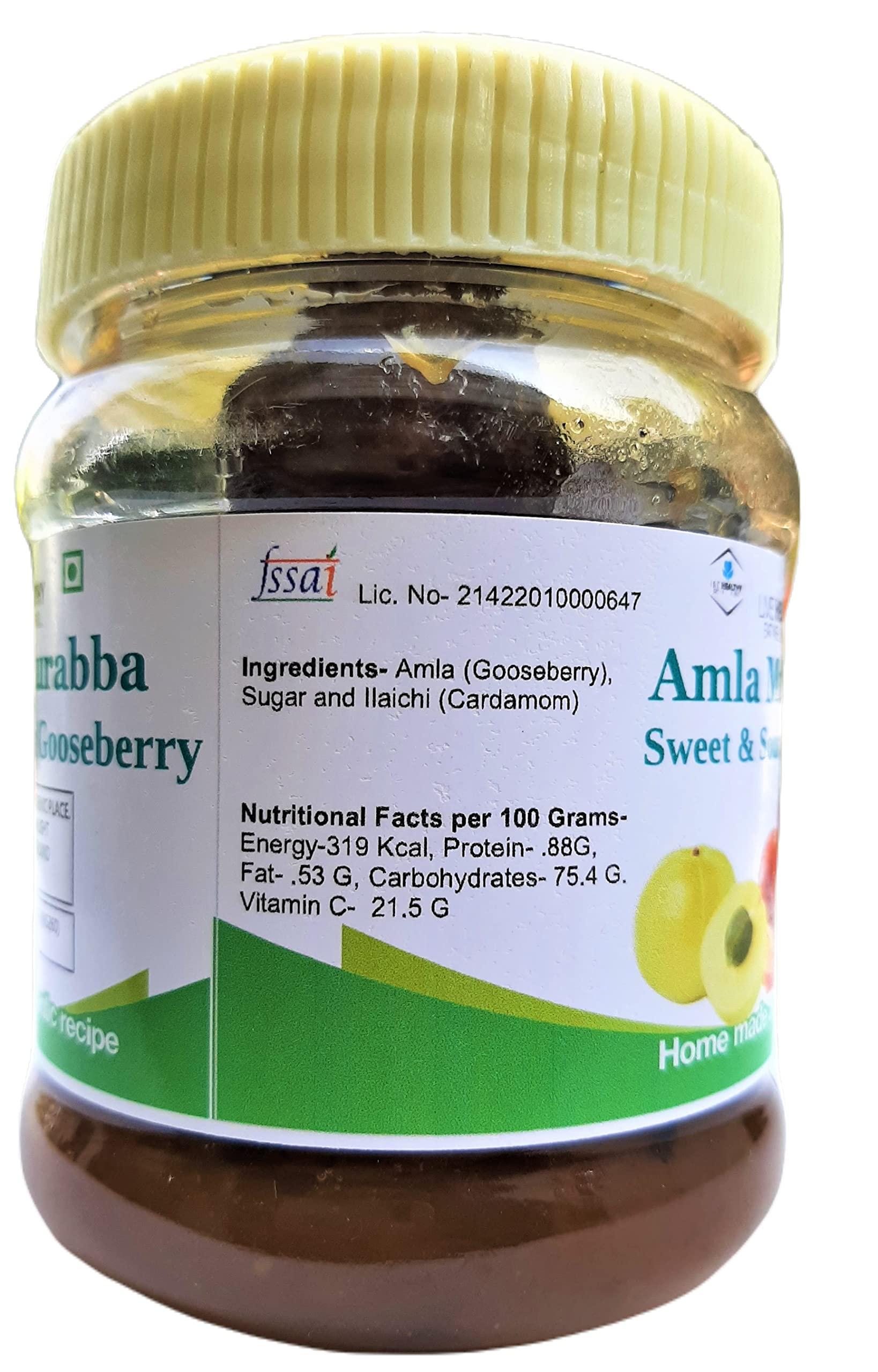 Generic \"Live Healthy\" Homemade Amla Murabba | Pack of 1 (Anwla Sweet & Sour Muraba, 200 Grams)