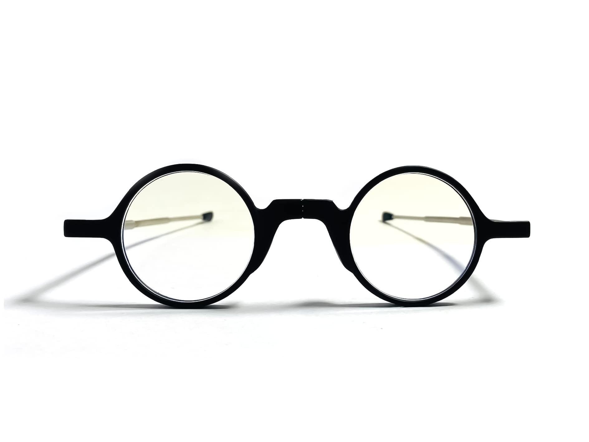 DR. B\'s Readers DR. B\'s Readers Foldable Reading Glasses For Men & Women Eyeglasses for Reading Reduce Eye Strain & Fatigue | Clear & Scratch Resistant Presbyopic Glasses Reader (+3.00, LightBlack)