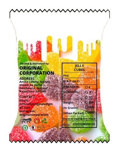 Originals Originals™ Mixed Fruit Jelly Cubes | Sugar Coated | Colorful/Mixed | Super Tasty Fresh Candy | 1 Kg