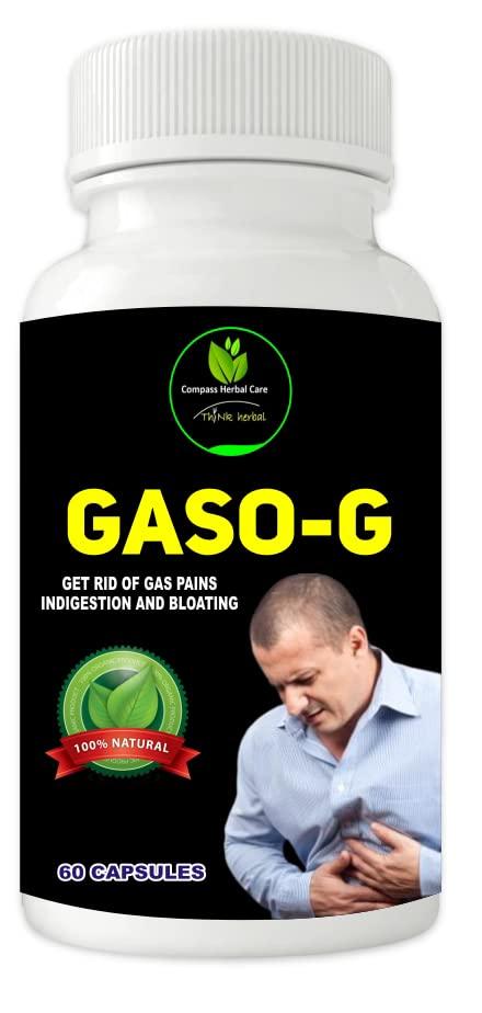 Compass Herbal Compass Herbal Gaso - G Ayurvedic Fast Result No Side Effect Medicine, Get Rid Gas Pains Indigestion and Bloating (60 Capsule)