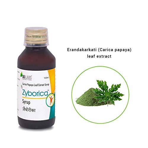 Mi LABS Mi Labs zyborica Papaya Leaf Extract Syrup 100ml - Pack of 2