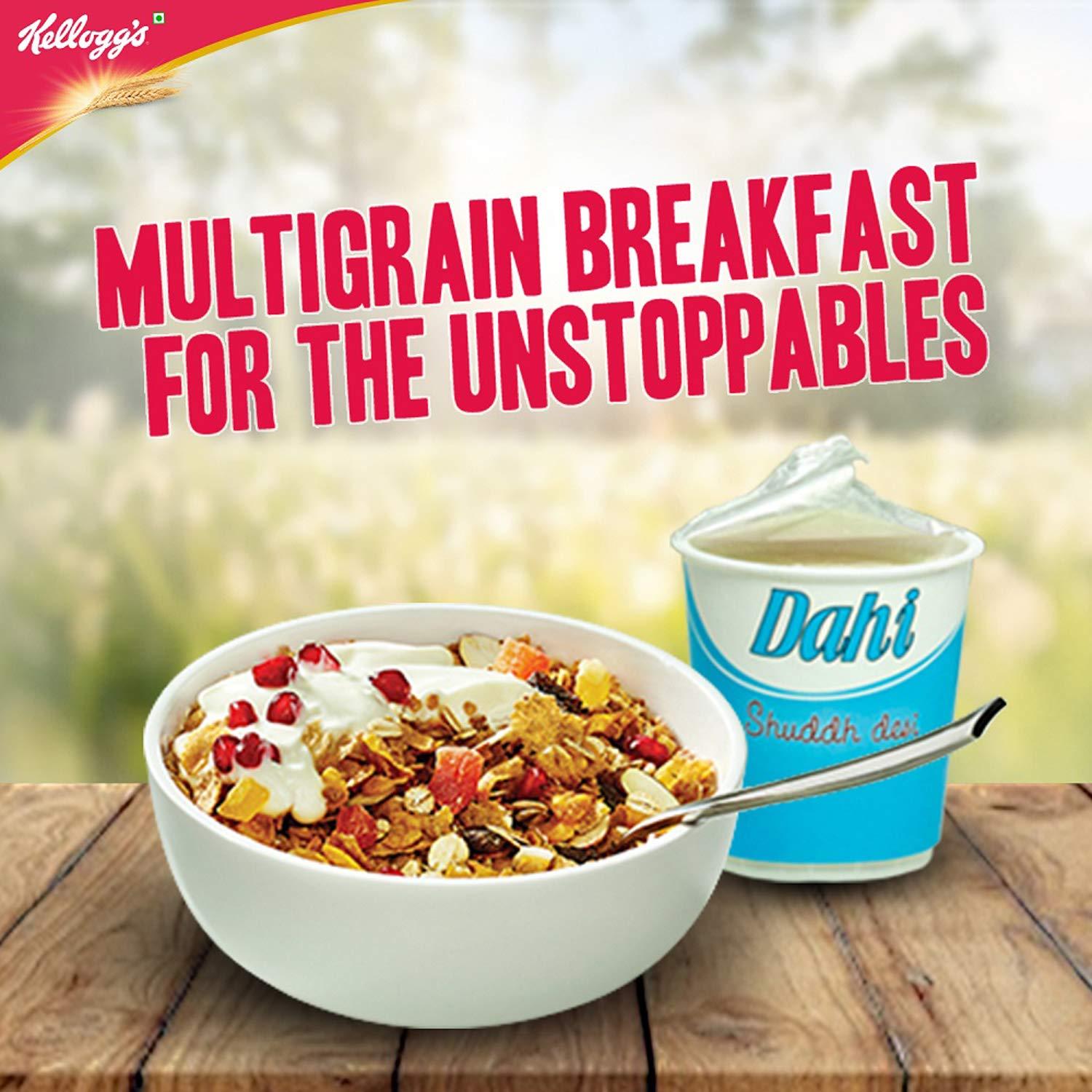 Kellogg's Kellogg's Muesli Crunchy Fruit And Nut, Multi-Grain Cereal, High In Iron, Vitamin B And Source Of Fibre, 500g