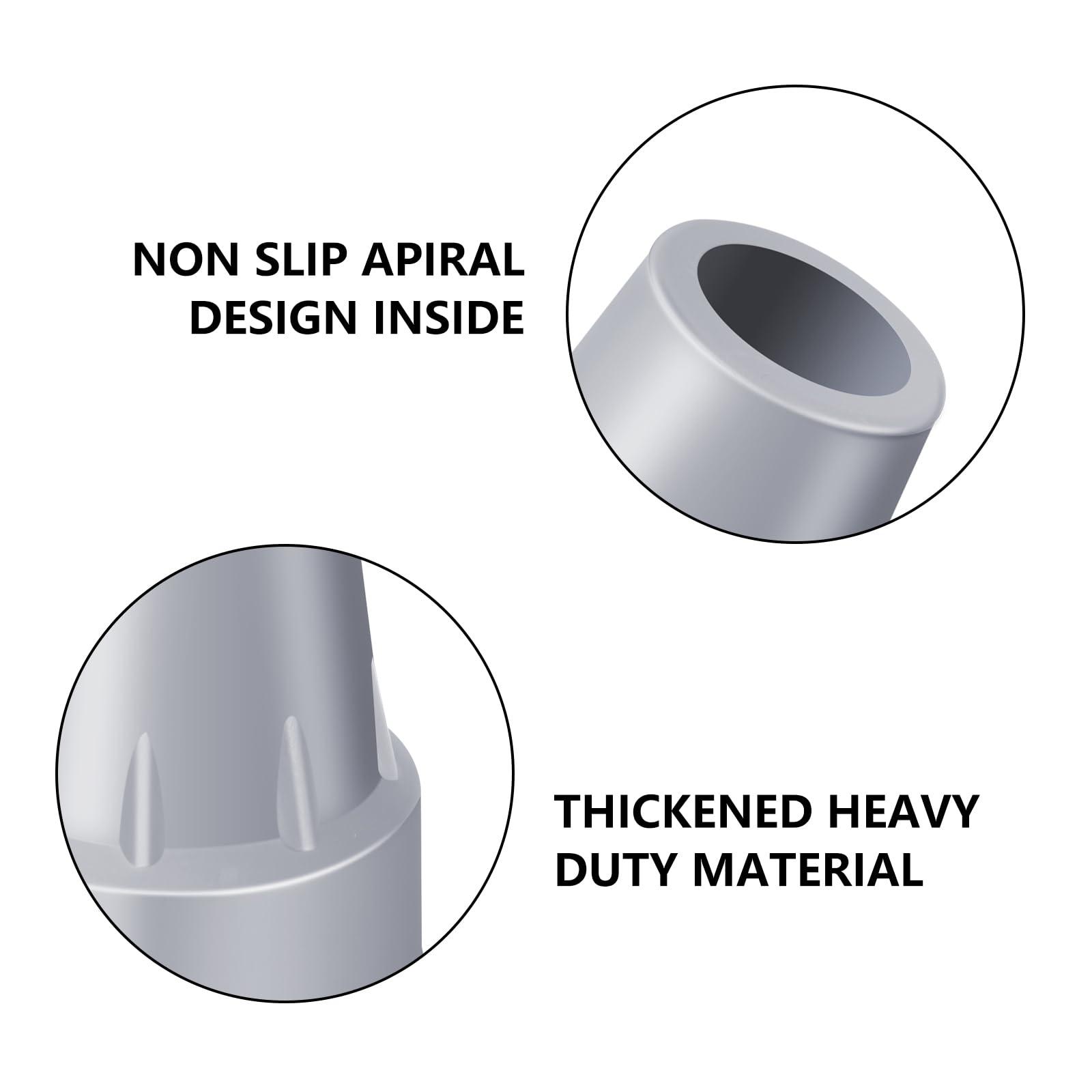 ANCKNE Crutch Tips, 4-Pack 7/8 Inch Upgrade Heavy Duty Rubber Crutch Accessories Replacement Rubber Cane Tips
