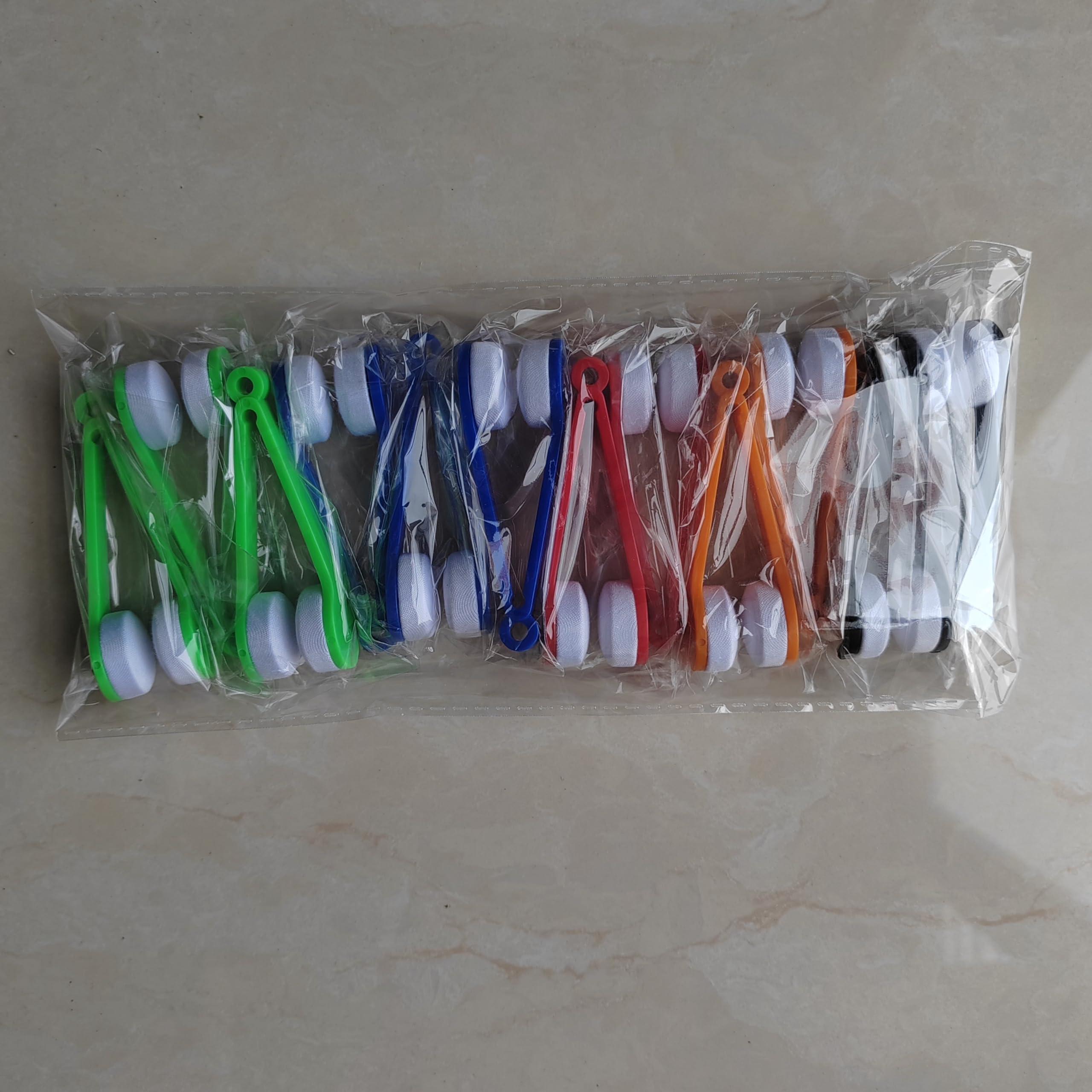 The Flash Store 12 pcs Mini Sun Glasses Eyeglass Microfiber Spectacles Cleaner Brush Cleaning Tool,Random Color (12)