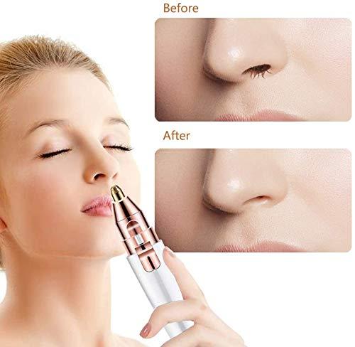 AiWow AiWow Painless Face Body Hair Remover Epilator Rechargeable Electronic Eyebrow Trimmer Portable Hair Removal Razor For Face Lips Nose Facial Hair Removal For Man/Women (White)