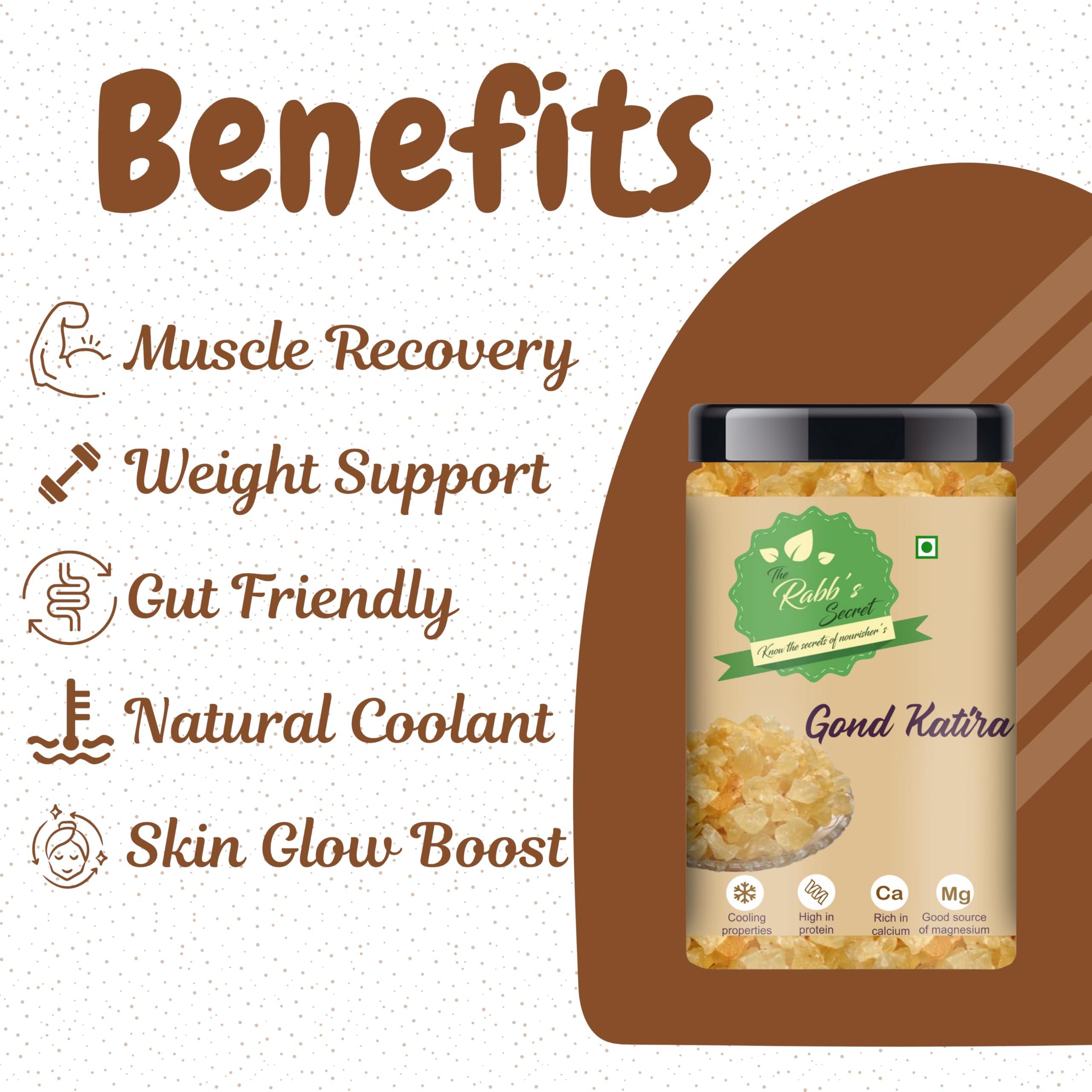 The Rabb's Secret The Rabb's Secret Gond Katira Pure Organic Jar 150gm| Tragacanth Gum| Edible Gum (Gond Katira, 150gm)