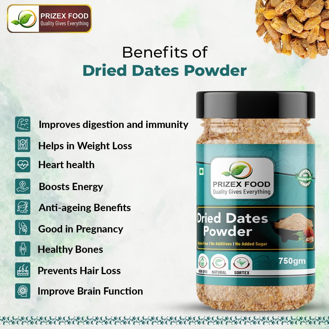Prizex Prizex Naturals Dried Dates Powder | Kharik Powder 750gm