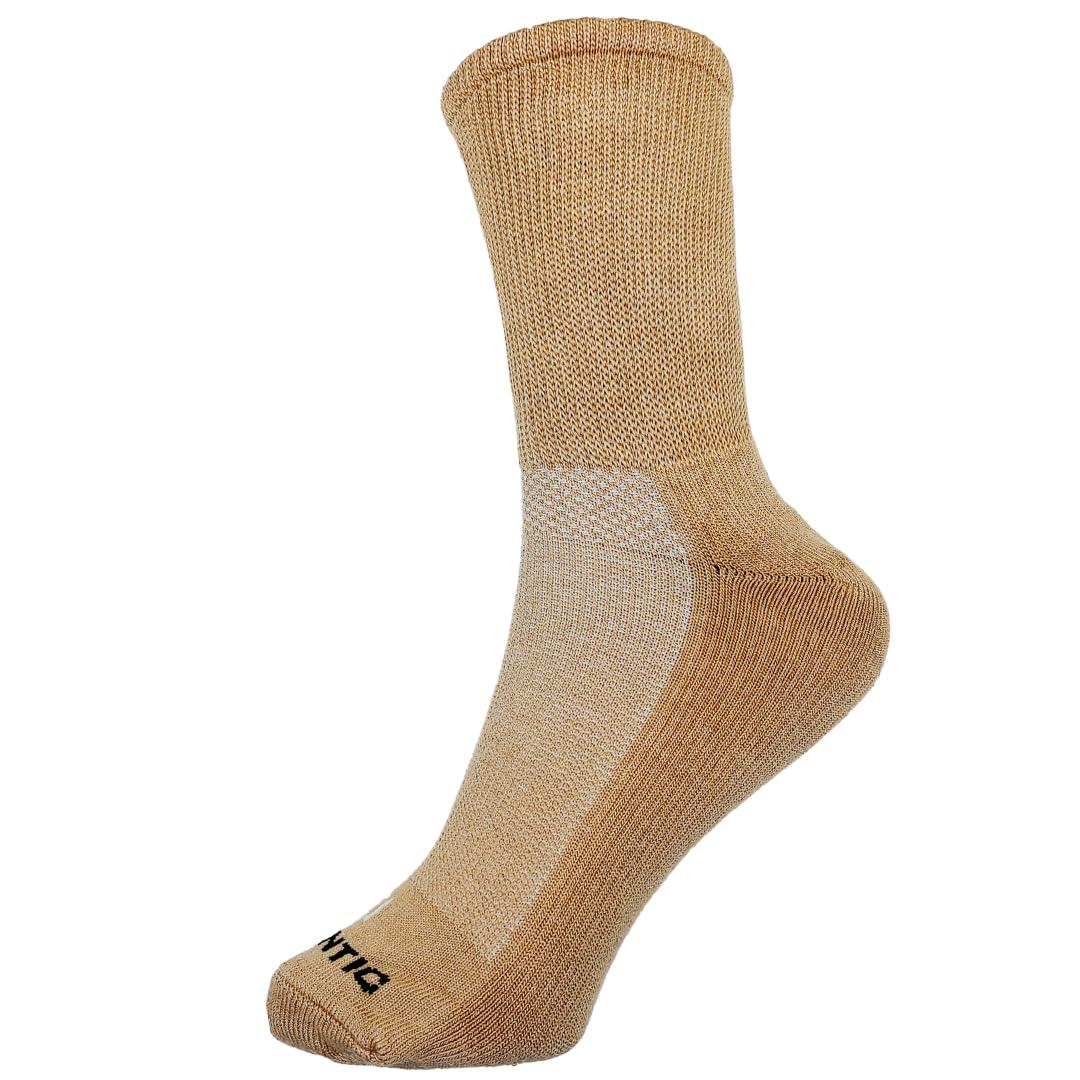AXONTIC AXONTIC Bamboo Diabetic Socks for UV Protection | Eco-Friendly | Non-irritative Toe Seam | Naturally Antimicrobial | Hypoallergenic | Cushioned | Ventilation Mesh |Single Per Pack (Almond Frost)