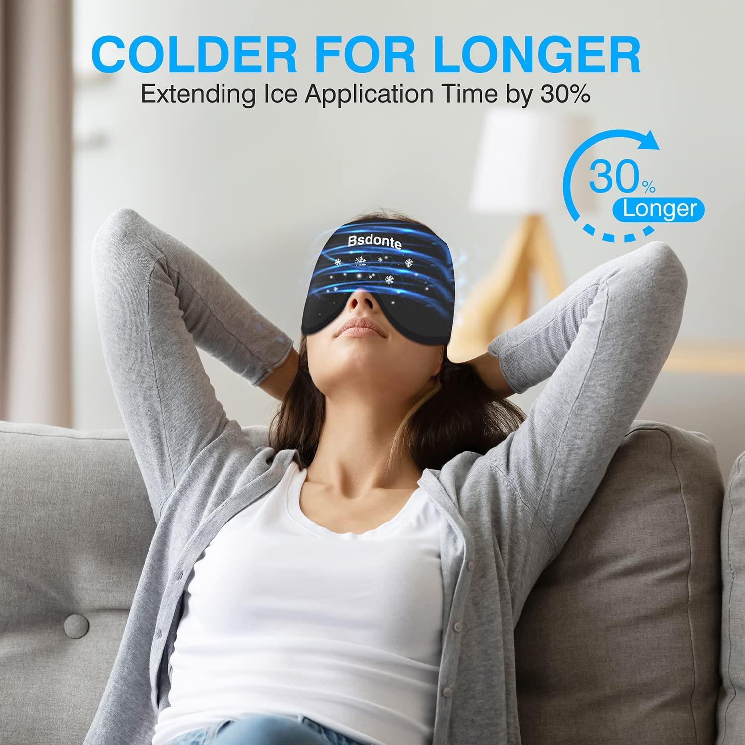 MKgrovv MKgrovv Instant Pain Relief Migraine Cap for Headaches Eye Masks Tension Relief Cap for Hot Cold Therapy Relaxing STRETCHABLE Migrane Cap With Free of Head Massager Scalp Scratcher Body Hair Massage