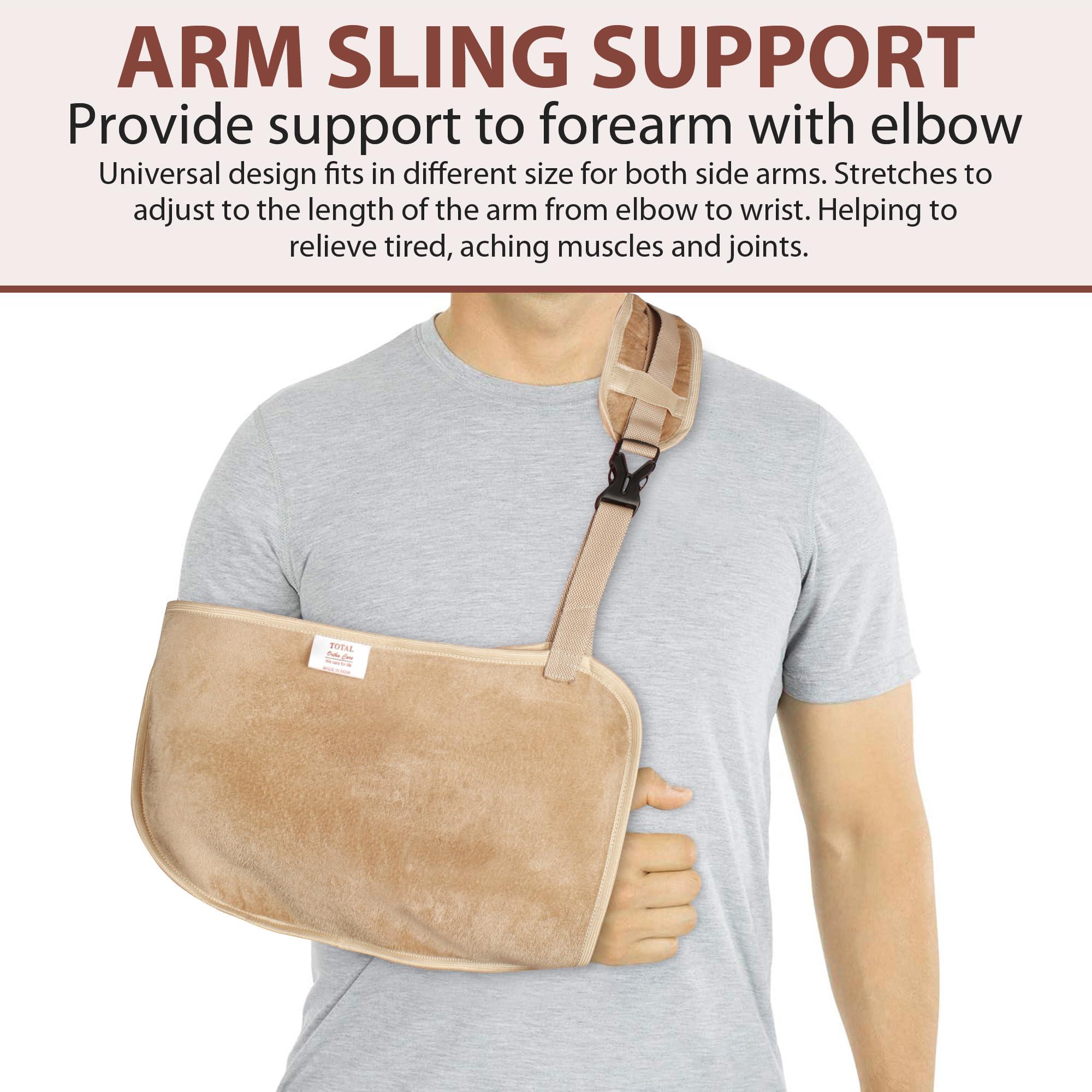 TOTAL Ortho care TOTAL Ortho care Arm Sling Pouch support to the arm or shoulder in case of closed or surgical management of strain, sprain, fractures and dislocation (Size - Small)