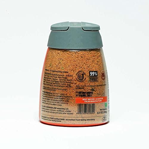 Ella Spices Ella Foods Seasoning | Caribbean Jerk| Cryogenic Spices | 99% Microbial-free | 100 grams each | Pack of 2