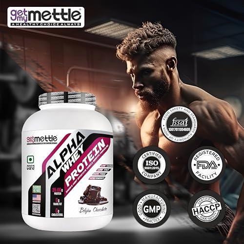 swasthum Getmymettle| Alpha Whey Protein|35.06g Protein|Whey Protein |Kesar Pista Delight,907G