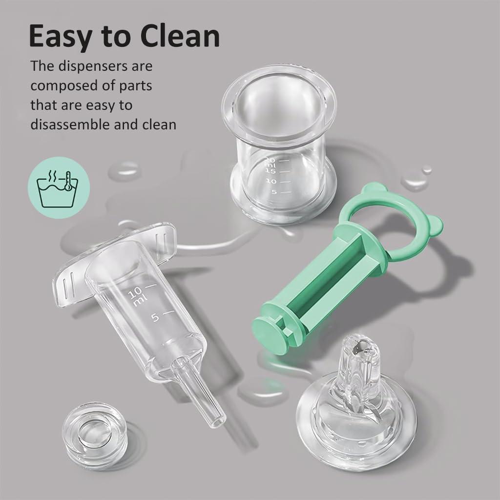 SNOWIE SOFT SNOWIE SOFT 4Pcs Dropper for Baby Medicine Syringe Medicine Pacifier Baby Medicine Dispenser Kit, Food Grade Oral Feeding Syringe and Dropper Set Feeder Dispenser for Infant for Medicine Water Juice