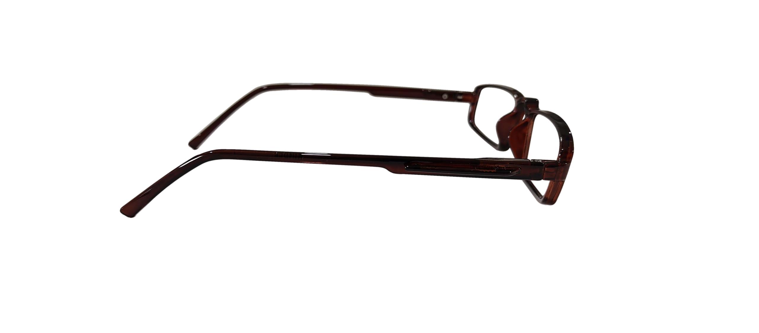 N Specs N Specs near reading glasses for men & women rectangle red colored tr half frame with unbreakble fiber glasses (+1.00)