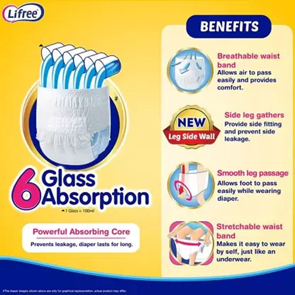 UNICHARM INDIA PVT LTD LIFREE EXTRA ABSORB M10 (PACK OF 8)