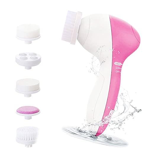Aryshaa face wash massager 5 in 1 Portable Electric Facial Cleaner Multifunction Massager, Face Massage Machine For Face, Facial Machine, Beauty Massager, Facial Massager For Women Assorted color