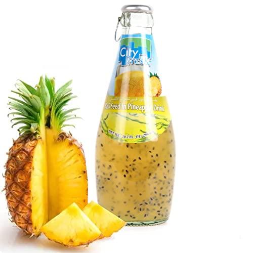 City Fresh City Fresh Basil Seed Drink with Pineapple Flavour, 10.2 fl oz / 300 ml