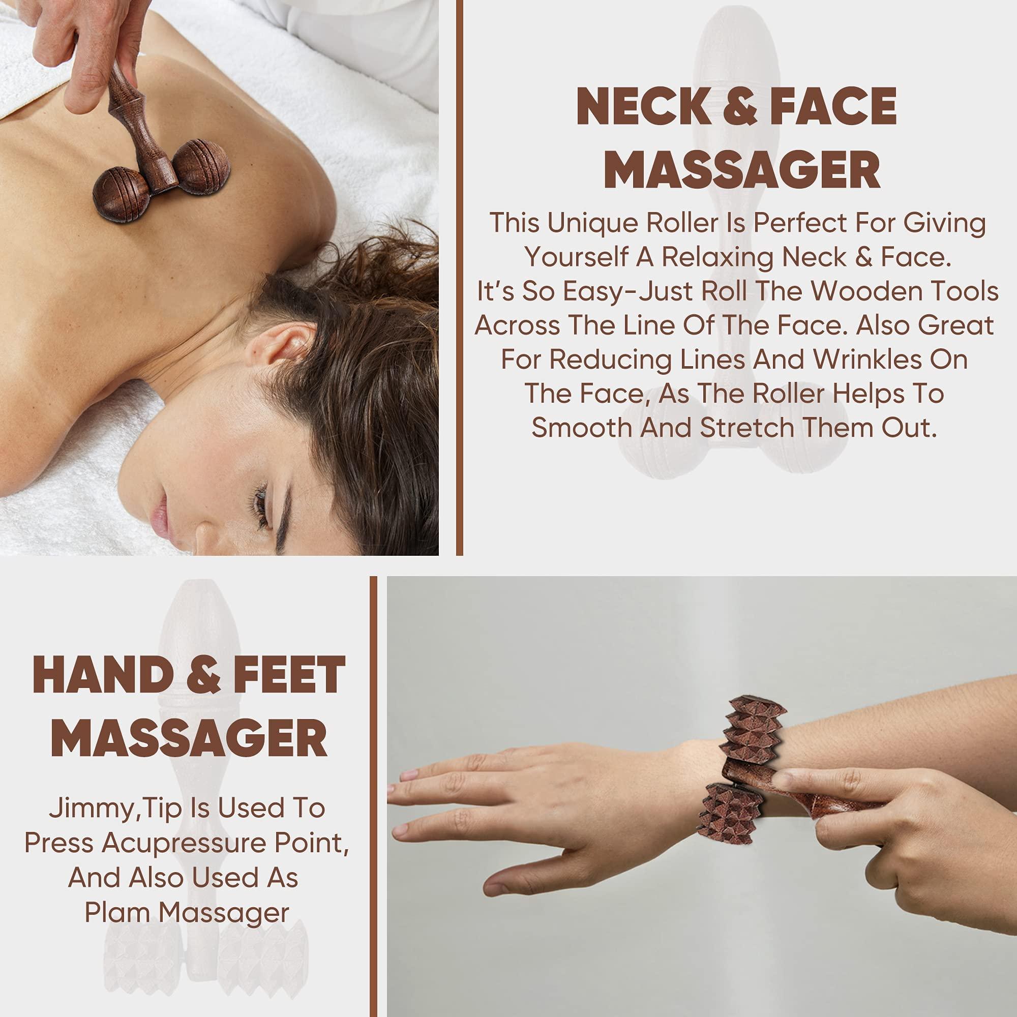 karigar creations Karigar Creations Wooden Acupressure Tool Set For Full Body Pain And Stress Relief Pack of 6 Natural Brown