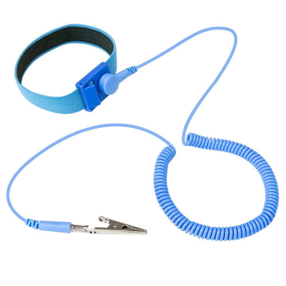 Kingwin Kingwin Anti Static Wrist Strap 5 Pack Blue, Adjustable ESD Wrist Band Fits Your Wrist Comfortably. Grounding Bracelet to Protect Your PC Computer or Electronics from Static Electricity