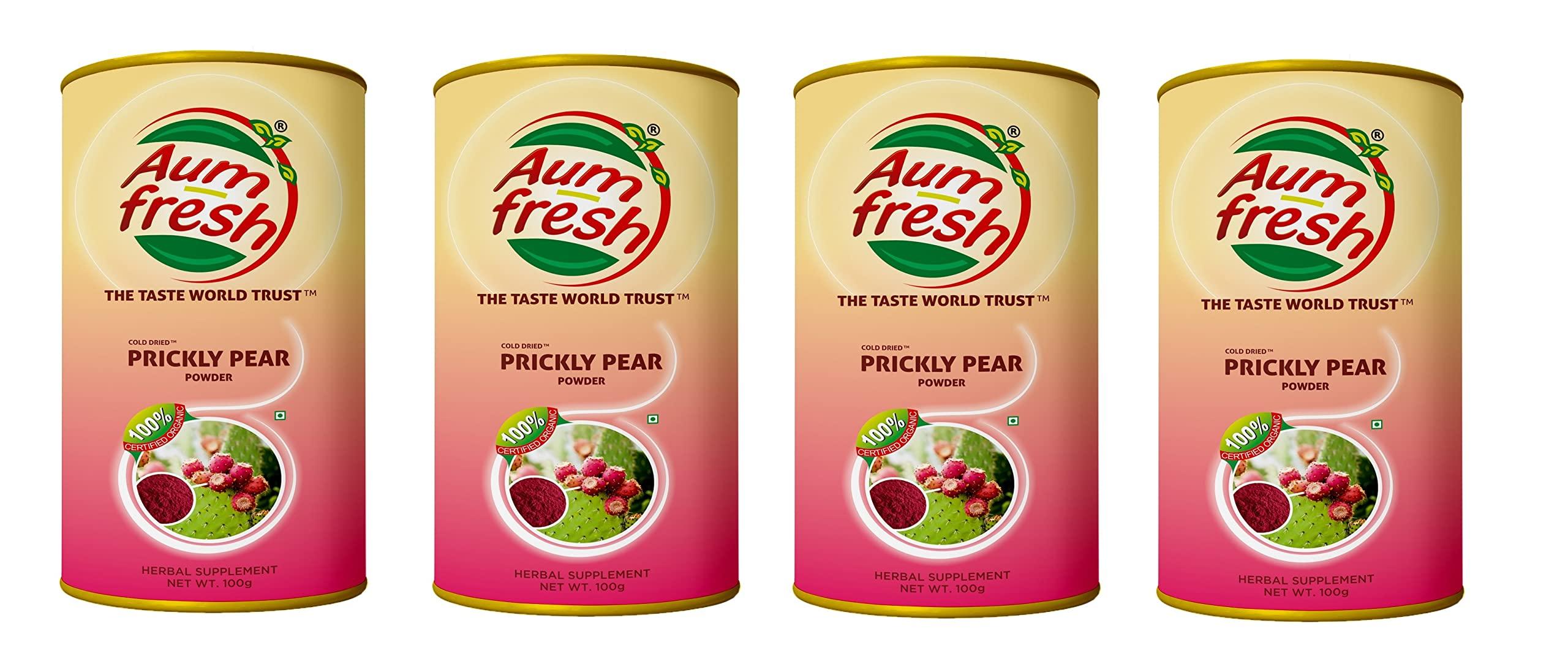 Aum Fresh AumFresh Prickly Pear Fruit Powder - 100% Pure & Natural,400 gm (100g x 4) | Real Fruit powder