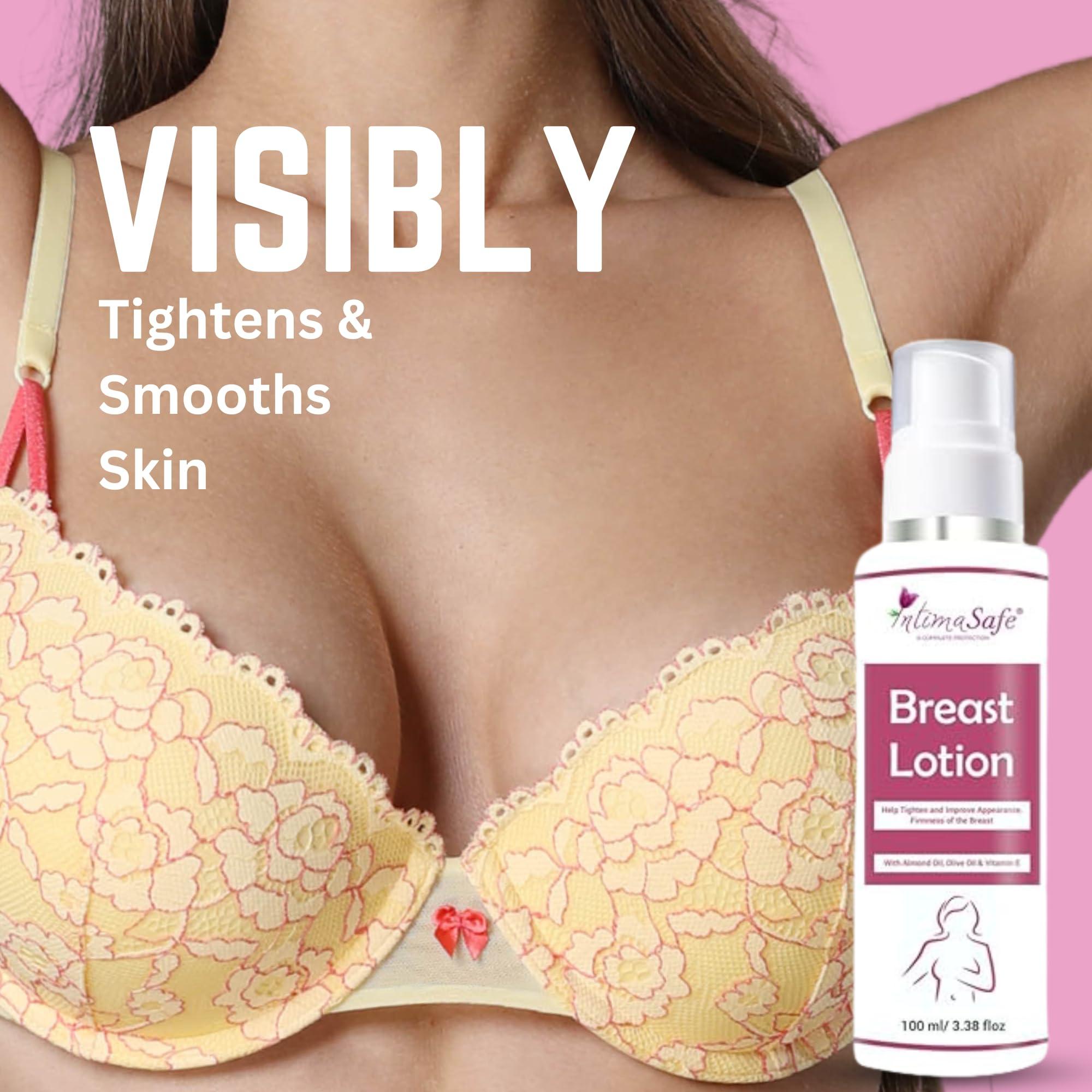 IntimaSafe Intima Safe Breast Growth Lotion for Enhancing Breast Size, With Vitamin Almond Oil, Olive Oil & Vitamin E | Body Massage Cream 100 ml