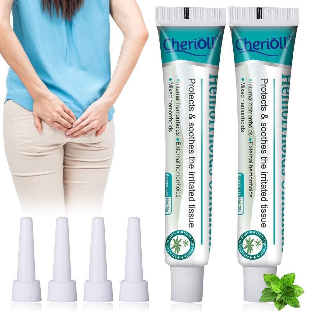 Cherioll Cherioll Hemorrhoid Cream, Haemorrhoids Treatment, Hemorrhoid Relief,for Hemorrhoids Fissures Bleeding, 20g2 (Assistant tub 4Pcs)