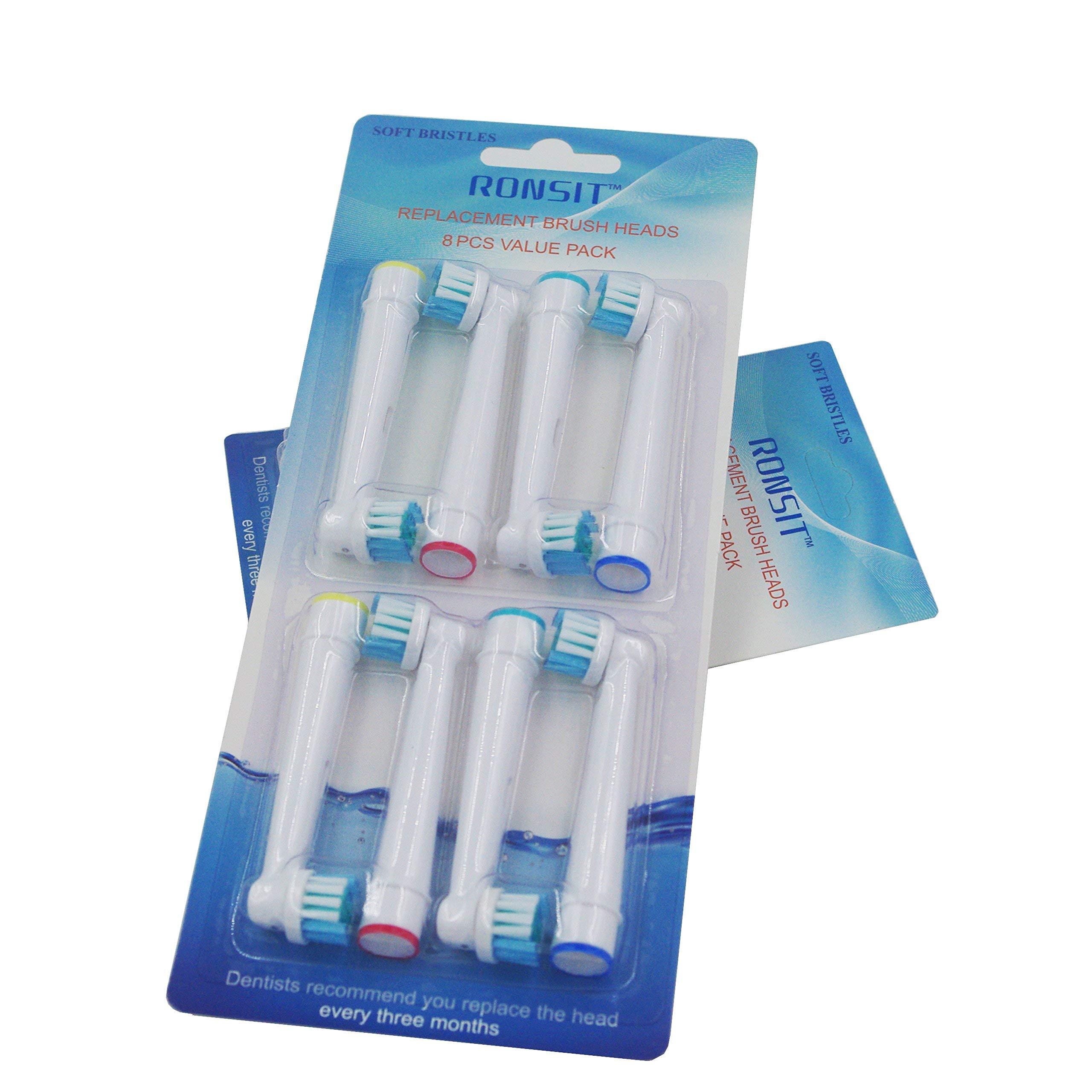 Ronsit Ronsit Replacement Brush Heads Compatible with Electric Toothbrush 4/8/12/16/20 Count For Professional Care/Professional Care SmartSeries/TriZone/Advance Power/Pro Health/Triumph/3D Excel/Vitality Precision Clean/Vitality Dual Clean (8)