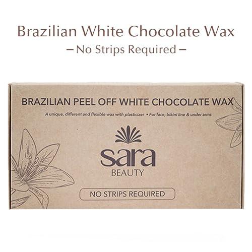 SARA SOUL OF BEAUTY SARA Brazilian Peel off White Chocolate Wax For Face, Under Arms & Intimate Hair Removal, (500)g