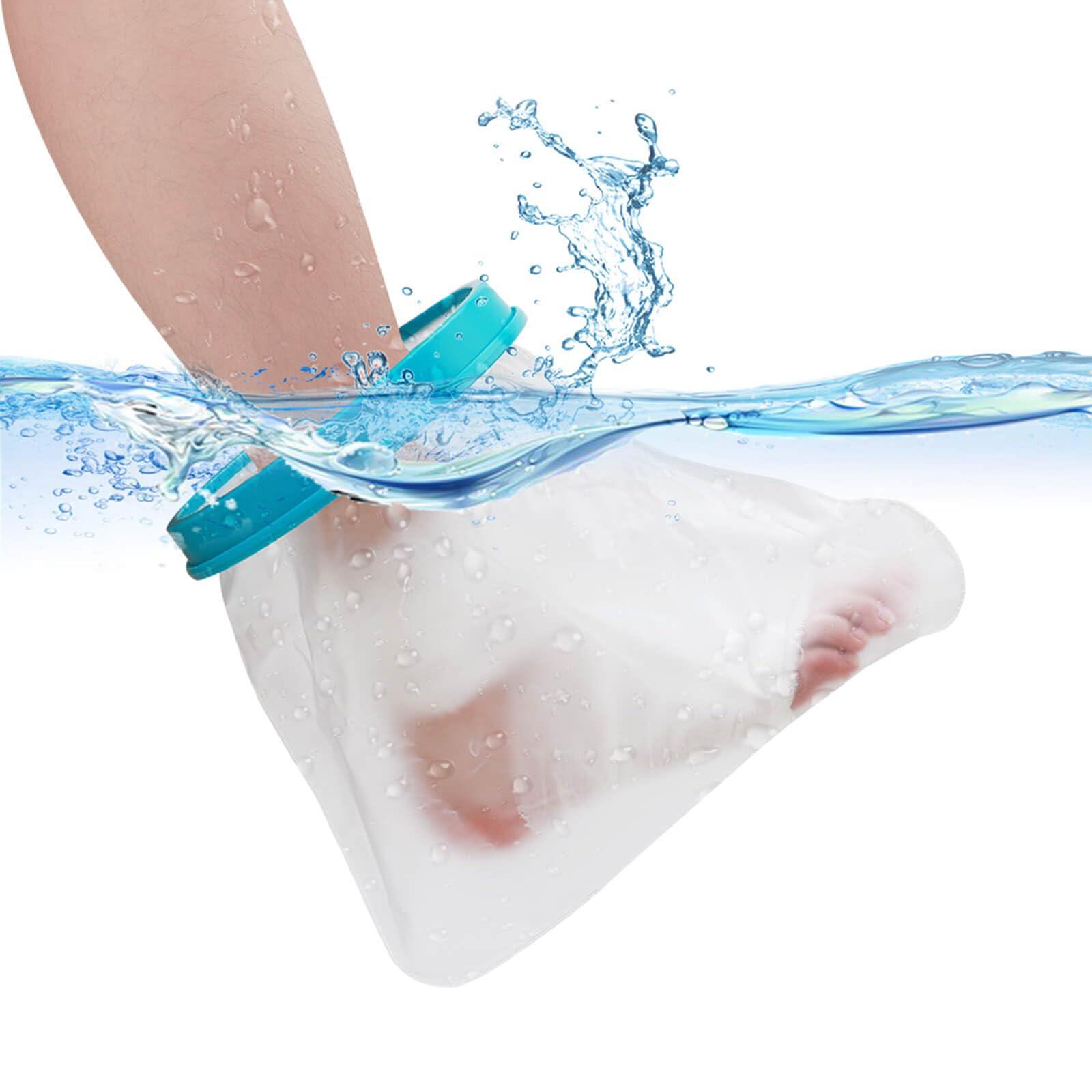 UpGoing Waterproof Foot Cast Wound Cover Protector for Shower Bath, Watertight Cast Bag Covers for Broken Surgery Foot, Wound and Burns Reusable (12.9x13.5x7 Inches) [New Upgrade]
