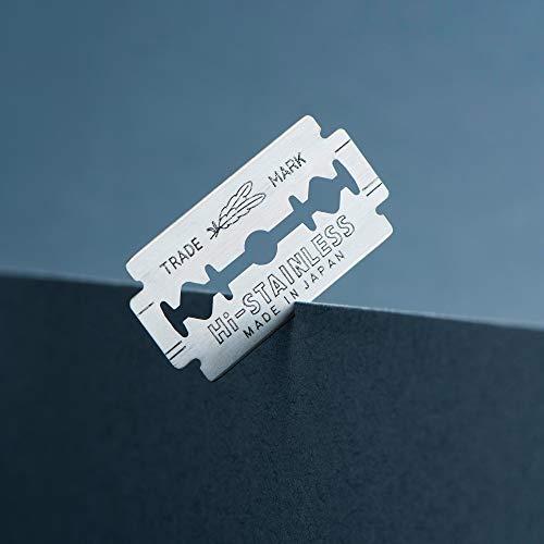 Bombay Shaving Company Bombay Shaving Company Precision Safety Razor + 5 Platinum Coated Feather Blades Combo for Men, 220g & Feather Razor Blades, Platinum Coated (Pack of 20)