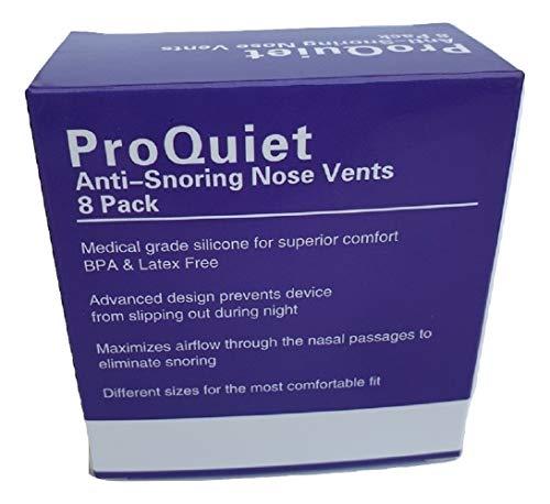 ProQuiet ProQuiet 8 Pairs of Anti Snore Devices For Men & Women Stop Snoring Nose Cones 4 Sizes(S, M, L, XL)