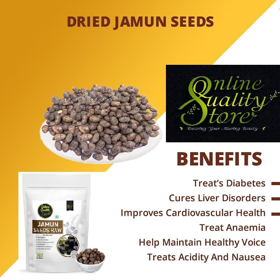 Online Quality Store Online Quality Store Raw Jamun Seed 100gm| Elderberry seeds| Eugenia Jambolana Seeds | Black Berry Seeds| Supports Sugar Control | Helps in Detoxification | Act as Blood Purifier