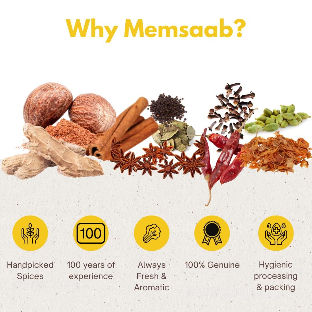Memsaab Memsaab Set of 23 Genuine Aromatic Whole Spices Garam Masala Combo 1.23 kg Sabut Masala with FREE CONTAINER | Khada Masala | Cardamom, Kasuri Methi, Cinnamon, Jeera, Dry Ginger, Mustard, Kokam & More