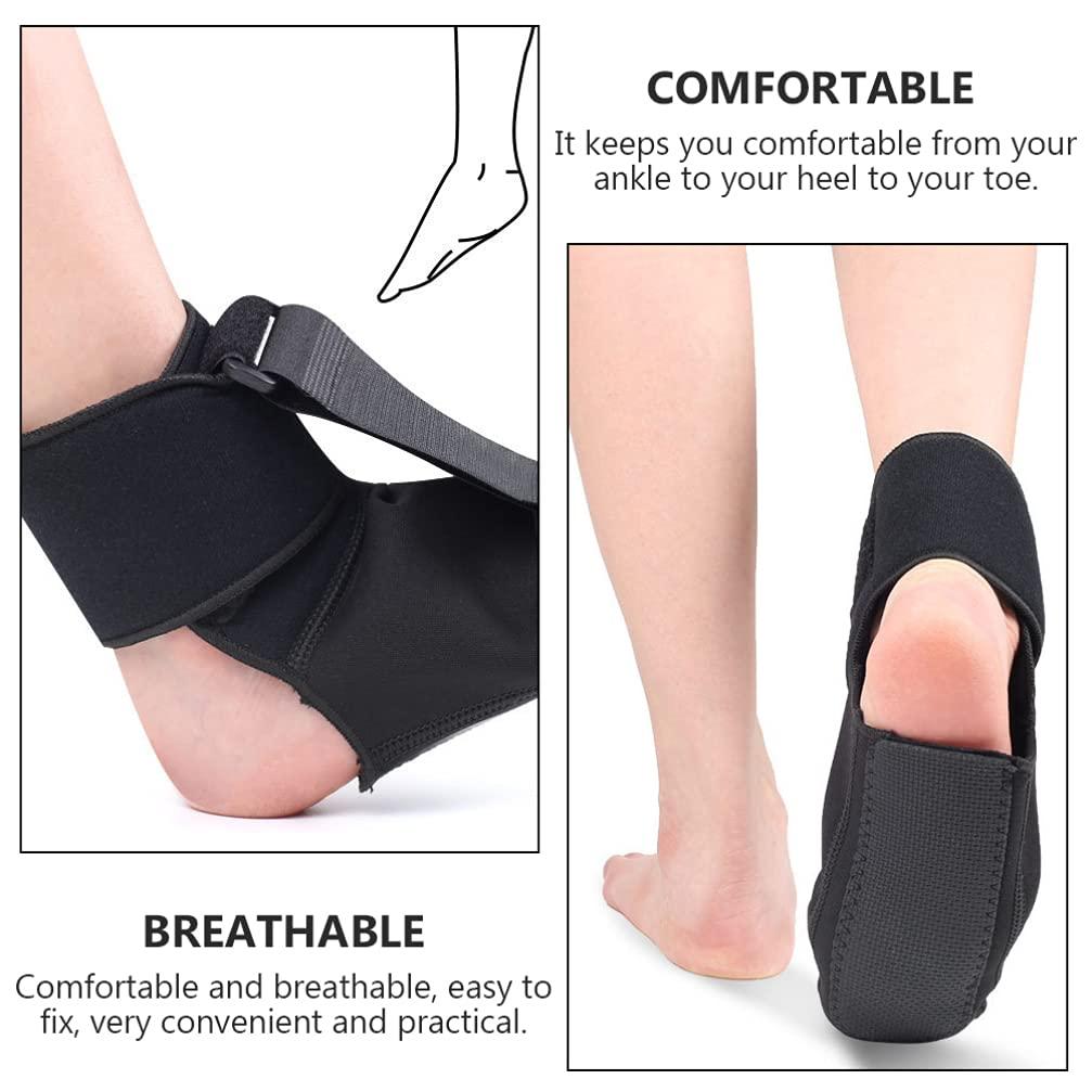 FOMIYES FOMIYES Drop Foot Brace Ankle Brace Support Leg Splint Brace Foot Support Stretching Boot Splints for Exercise Workout Basketball Gym Injury Recovery Sports Black
