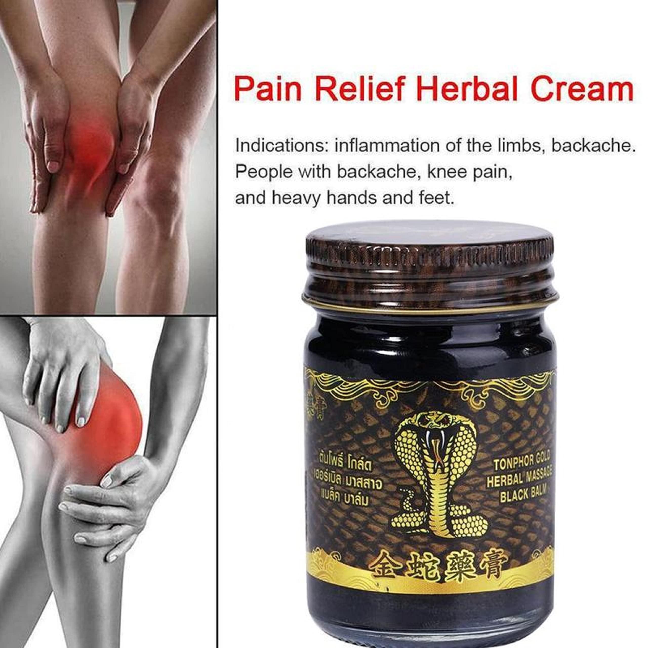 HANI PO HANI PO Ton Phor brand Black Balm rub BLACKSNAKE 50g - Pack of 1 - Thailand ProductPain relief balm | Oil for elder women | Men Pain relief balm for adult | Pain relief oil for women | Mens | Pain relief balm for girls | boys - Imported Products