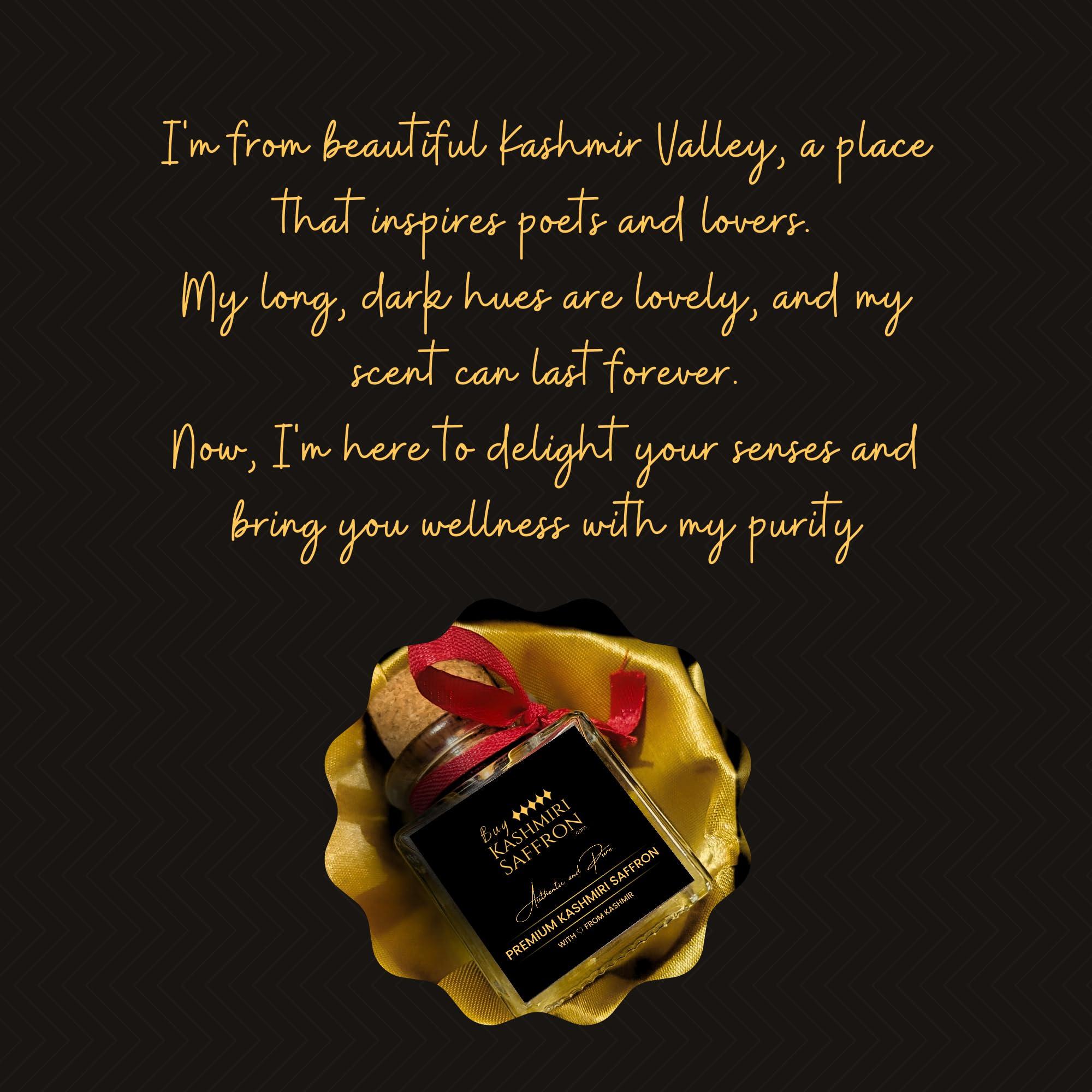 Buy Kashmiri Saffron Premium Kashmiri Saffron Kesar Zaffron directly from Kashmir | 100% Pure Kashmiri Saffron, Kashmiri Kesar/Original Kashmiri Saffron/Kesar, Hand Harvested, Saffron for pregnant women 2g