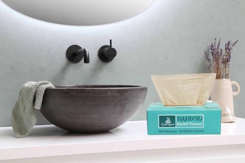 AshNatural AshNatural Bamboo Facial Tissue (Pack of 12) 1200 Pulls 2-Ply, 100% Bamboo|Disposable and Eco-friendly Tissue|Tree-Free Solution, Skin Friendly & Unbleached 1200 Pulls