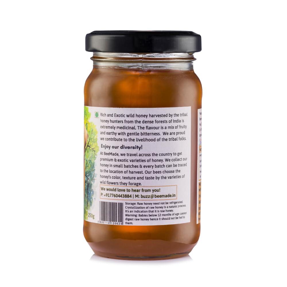 BeeMade Beemade Wild Honey 100% Natural Pure & Raw Honey from Forests of Central India 250gm