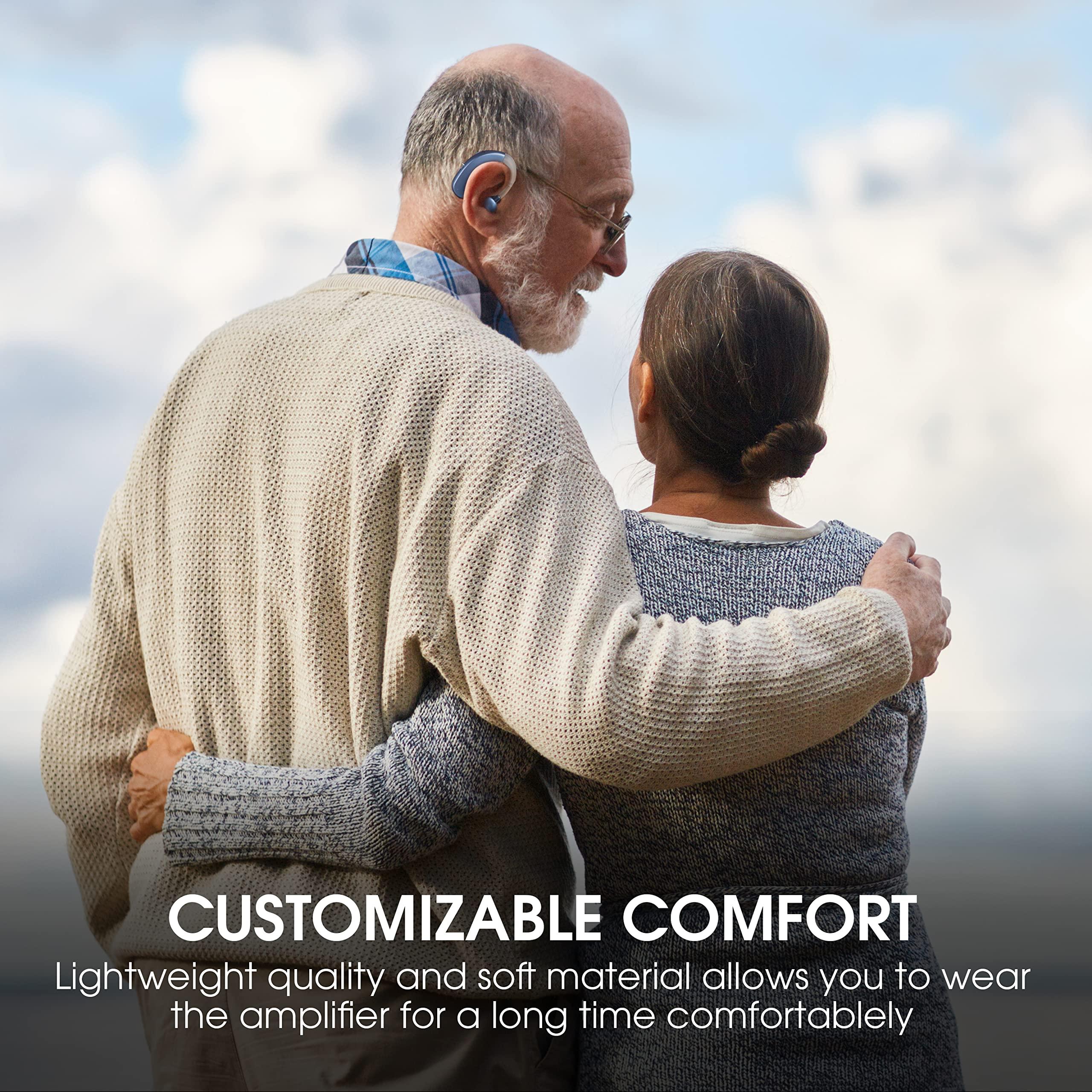 Britzgo Britzgo Hearing aids amplifier for seniors rechargeable ear hearing machine for old age (Blue)