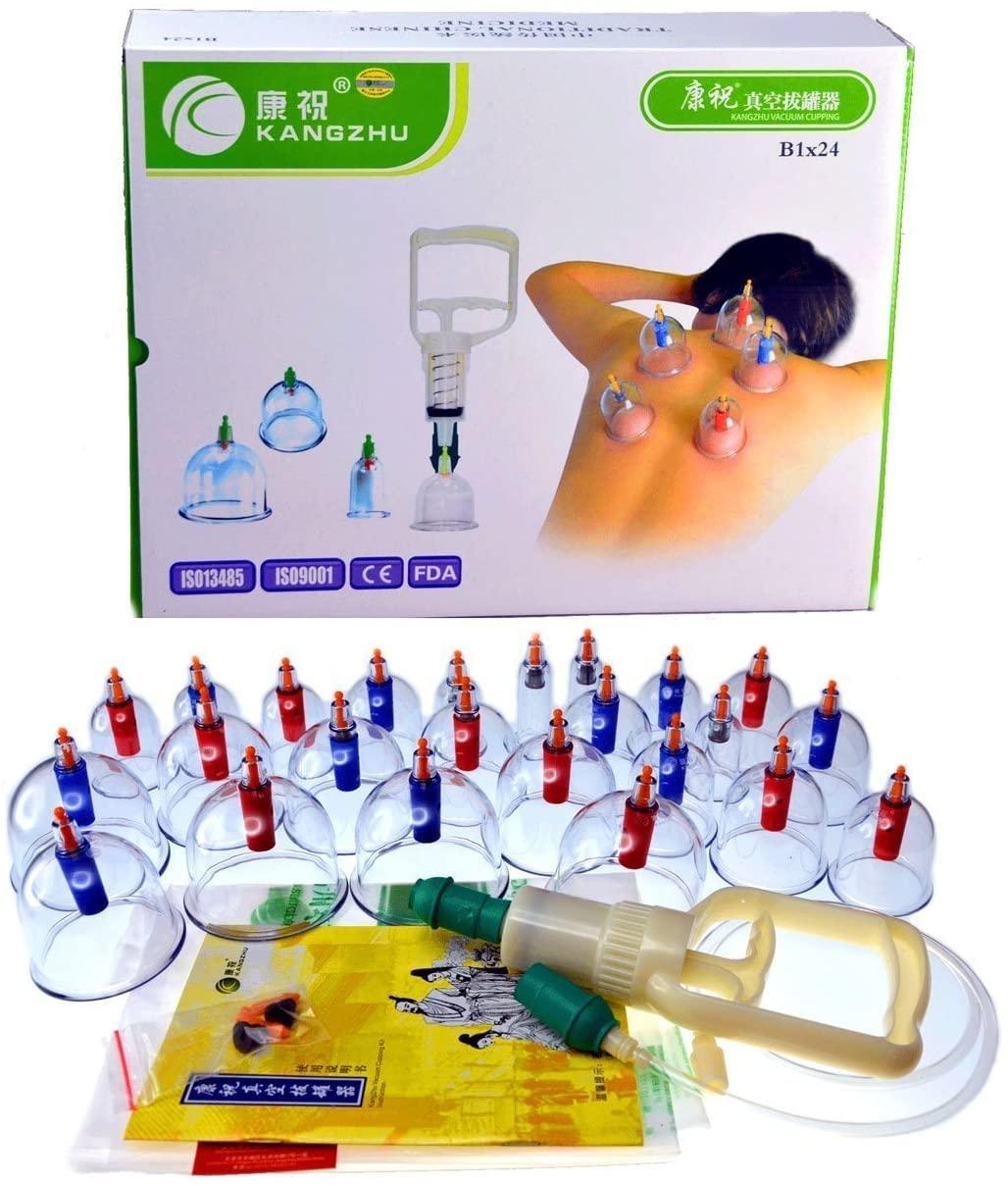 ZCOINS Kangzhu 24-Cup Biomagnetic Chinese Cupping Therapy Set