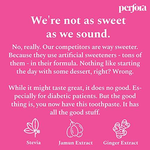 Perfora Perfora Oral Health Diabetics Special Toothpaste for Adults - 75 gms (Pack of 3) | Sugar Free | Cavity Protection Diabetic Friendly Tooth Gel | Made Safe Certified | Vegan-Friendly |Jamun Mint