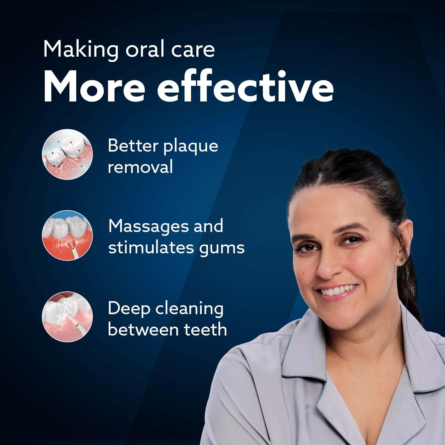 AGARO AGARO Ultra Plus Portable Dental Flosser for teeth, 5 Nozzles, Portable,Cordless & Rechargeable,4 Cleaning Modes,IPX7 Waterproof with 200ml Watertank, Flossing at Home & Travel,Oral Flosser,Oral Irrigator