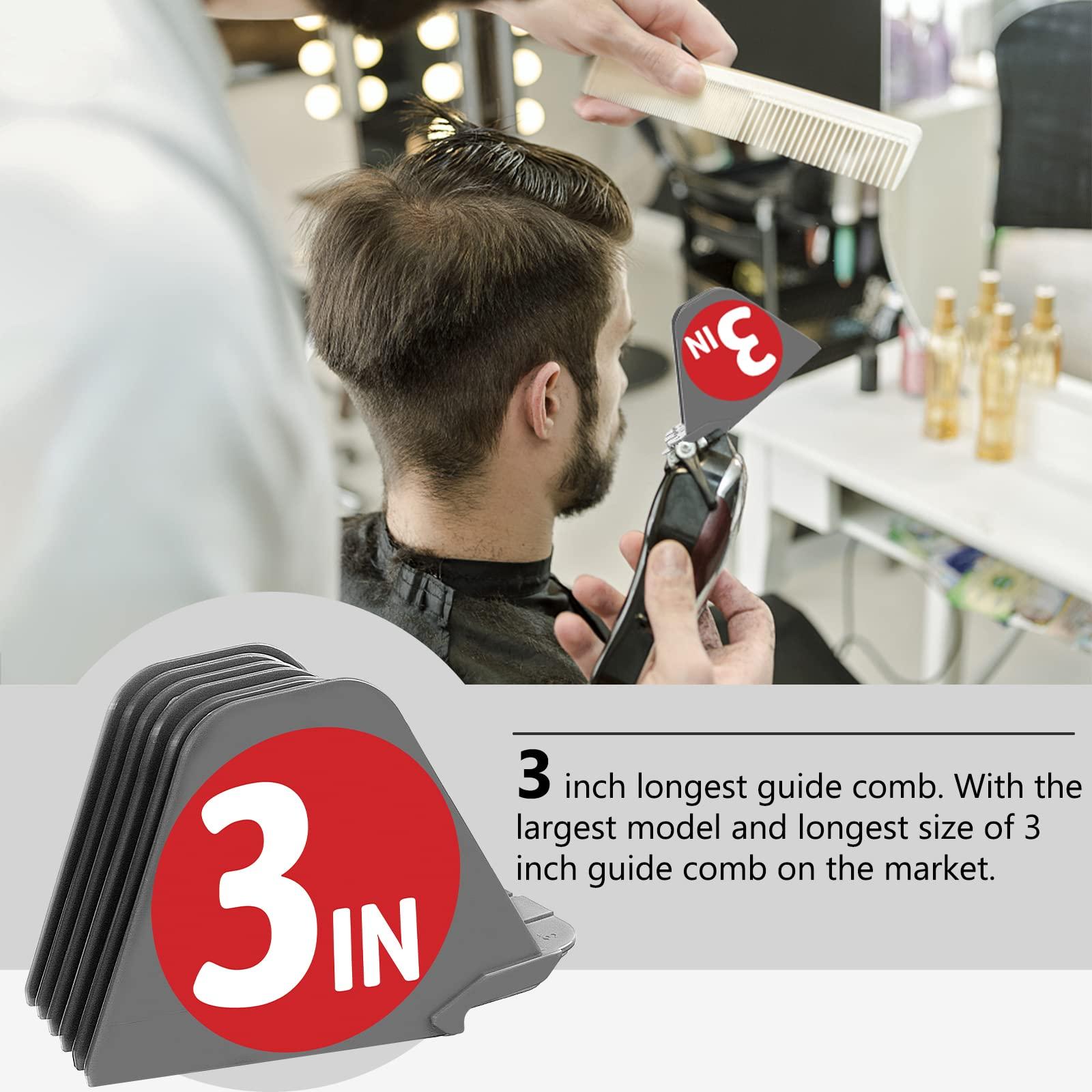 CR8GR8 Professional Hair Clipper Combs Guides, Hair Clipper Guards 1 & 1/4" 1 & 1/2" 2", Mega NO.16 NO.12 NO.10 fits for Most Wahl Clippers (NO.10+NO.12+NO.16, White)