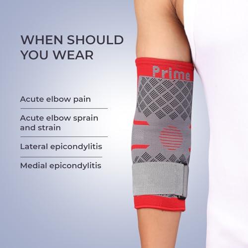 Prime Prime Tennis Elbow Support - Professional Tennis Elbow Support Brace - Pain Relief & Injury Recovery, Premium Elbow Compression Sleeve for Tennis Elbow Relief