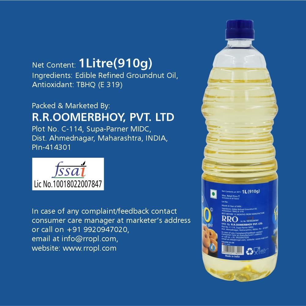 RRO RRO Primio Refined Groundnut Oil, 1 lt