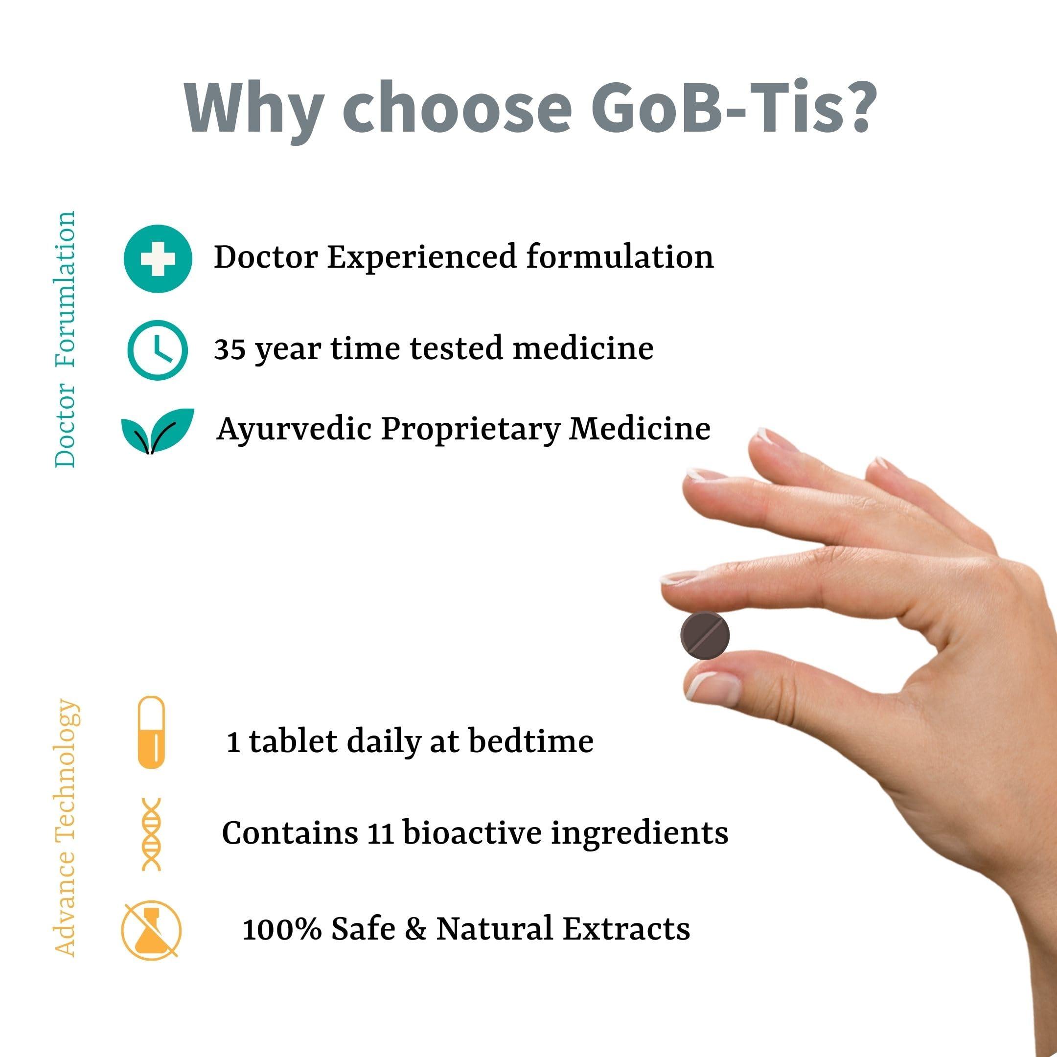 VEDALAY HOUSE OF AYURVEDA Vedalay GoBtis Ayurvedic Tablets | For Sugar Management | Diabetes Care | 1 month pack (30 tablets) | Regulated Blood Sugar Levels